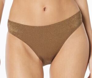 Vince Camuto Bronze Bronzed Goddess High Cut Bikini Swim Bottom L NWT